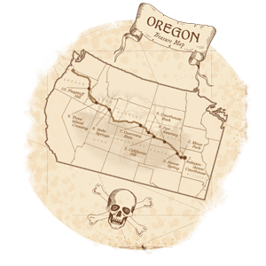 Map of the oregon trail